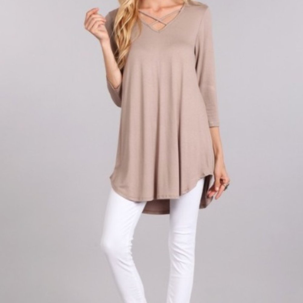 Long Mocha Tunic